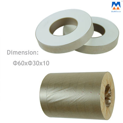 แผ่นเซรามิก Piezo ที่มีความไวสูง D60 * 30 * 10 มม. สำหรับ Ultrasonic Converter